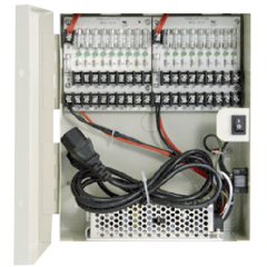 12-Amp, 12V DC Power Supply Box with 18 Ports, Fuse