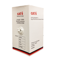 All Copper Cat6 Cable ETL Listed Pull Box - 1,000 Ft, Gray