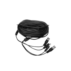 Pre-made Siamese Cable with Connectors - 100 Ft, Black