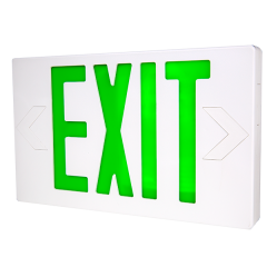 Green LED Exit Sign with Battery Backup