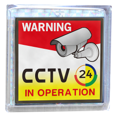 Warning Sign - Solar Power Flashing LCD