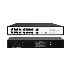 16-Port Switch with 1 PoE & 2 Gigabit Uplink Ports