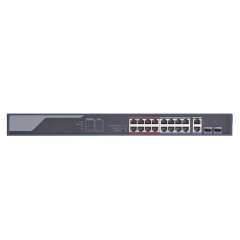 16-PoE Port Switch with 2 Gb Uplink and 2 SFP Ports